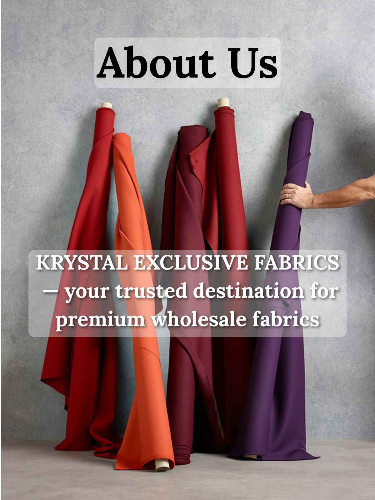 Fabric rolls and swatches